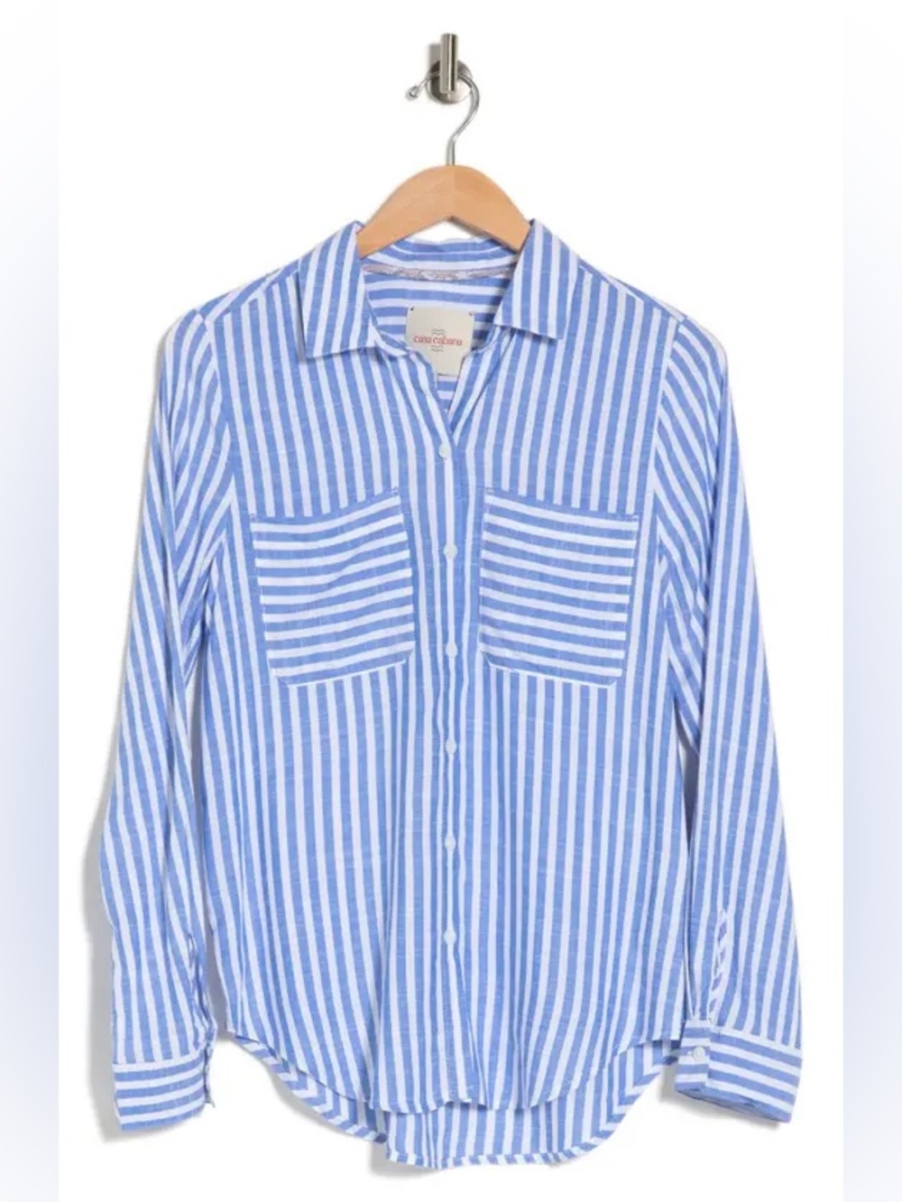 CASA CABANA Kate Striped Button-Up Shirt